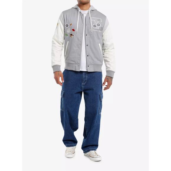 Hot Topic Studio Ghibli My Neighbor Totoro Icons Varsity Patch Jacket Mens L - Picture 7 of 17